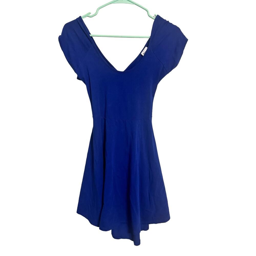 Victoria's Secret PINK Mini Casual Dress Cut Out Back Size Small Blue